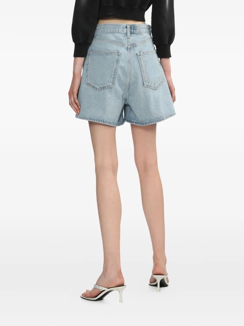 AGOLDE pleated denim shorts - Blue - zdjęcie produktu nr 2