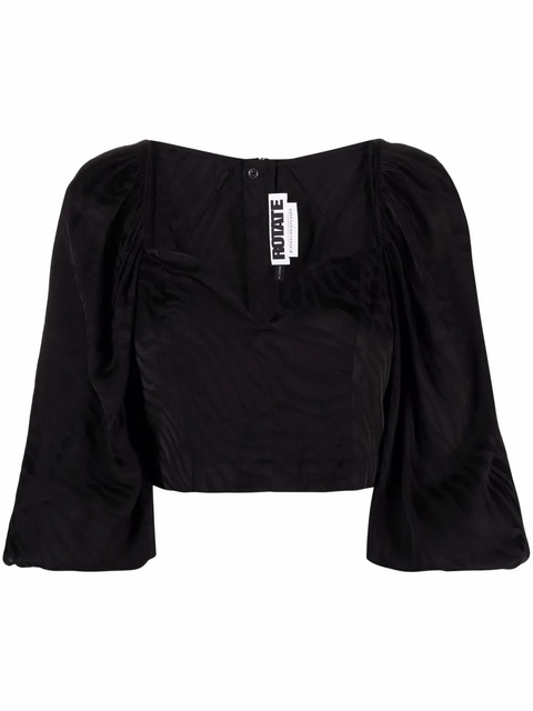 ROTATE BIRGER CHRISTENSEN Irina blouse - Black - zdjęcie produktu nr 1