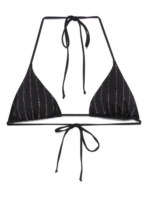 MC2 Saint Barth rhinestone-embellished bikini top - Black - zdjęcie produktu nr 1