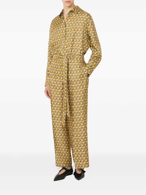 Max Mara print belted trousers - Yellow - zdjęcie produktu nr 2