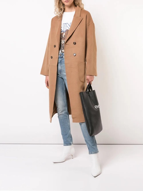 ANINE BING Dylan belted double-breasted coat - Neutrals - zdjęcie produktu nr 2