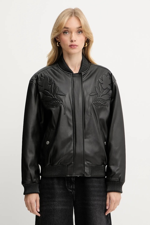 Guess kurtka bomber DAMIENNE kolor czarny przejściowa oversize W5YL06 WE480 - zdjęcie produktu nr 1