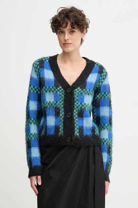 Sandro Ferrone kardigan z dodatkiem wełny damski kolor niebieski S87YBFGOBBA - zdjęcie produktu nr 1