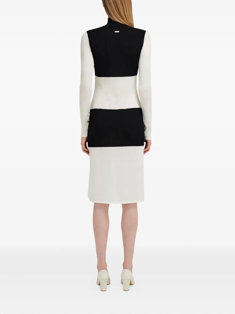 Ferragamo colour-block turtleneck dress - White - zdjęcie produktu nr 2