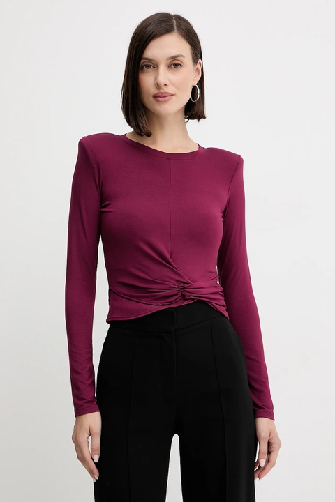 Simona Corsellini longsleeve kolor bordowy A25CPTS00101 - zdjęcie produktu nr 1