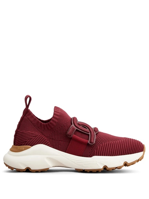 Tod's logo-strap almond-toe sneakers - Red - zdjęcie produktu nr 1