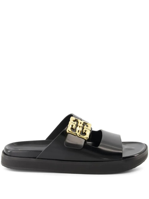 Givenchy logo-plaque leather slides - Black - zdjęcie produktu nr 1
