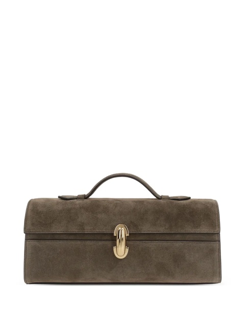 Savette Slim Symmetry turn-lock flat-handle tote bag - Brown - zdjęcie produktu nr 1