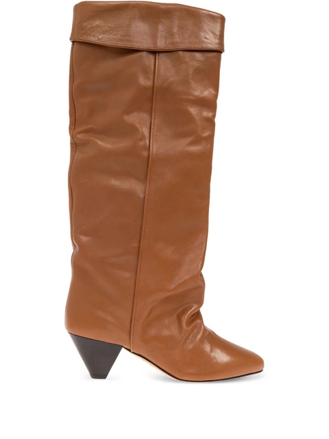 ISABEL MARANT 65mm Elita leather knee-high boots - Brown - zdjęcie produktu nr 1