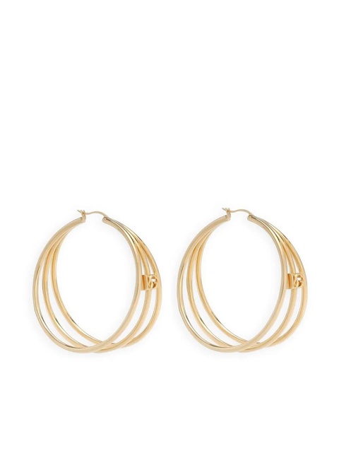Dolce & Gabbana DG logo-charm multi-hoop earrings - Gold - zdjęcie produktu nr 1