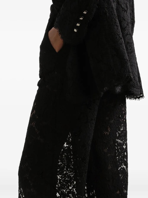 Dolce & Gabbana DNA lace-detailing trousers - Black - zdjęcie produktu nr 2