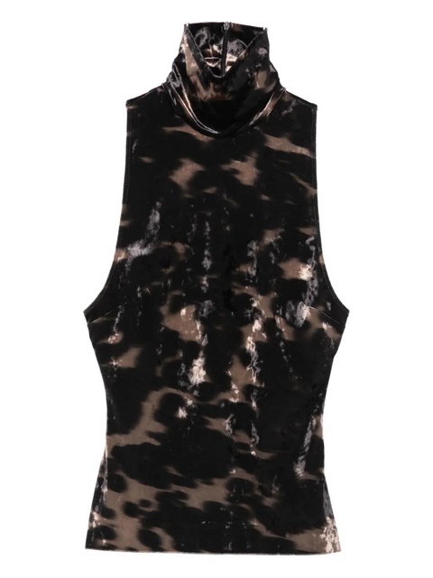 Nanushka high-neck tie-dye top - Black - zdjęcie produktu nr 1