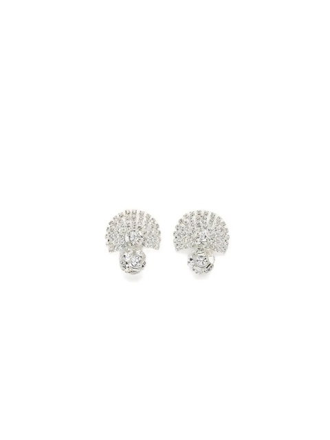 Magda Butrym fan-shaped crystal-embellished earrings - Silver - zdjęcie produktu nr 2