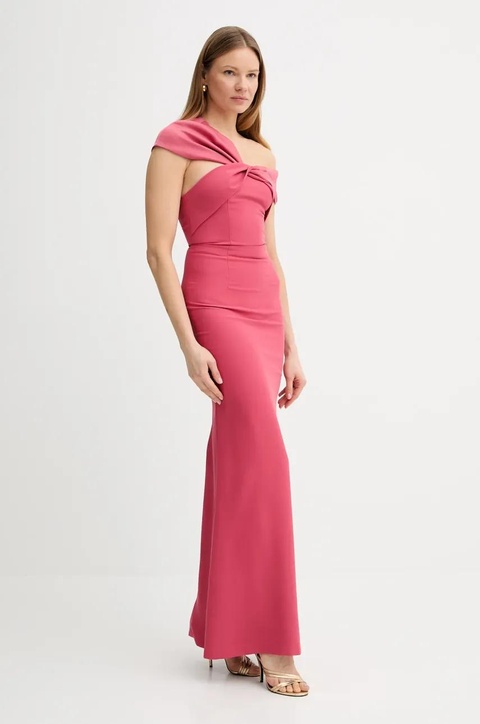 Marciano Guess sukienka VITTORIA kolor różowy maxi dopasowana 5GGK11 7300A - zdjęcie produktu nr 2
