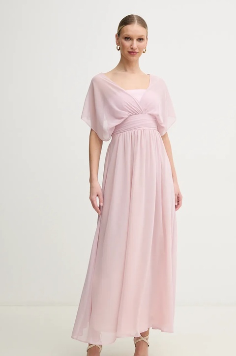 Marella sukienka Emme by Marella kolor różowy maxi rozkloszowana 2515221342200 - zdjęcie produktu nr 1