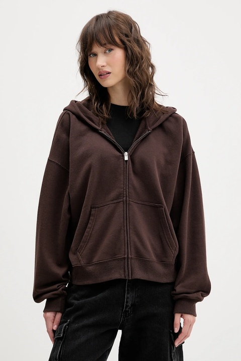 Hollister Co. bluza damska kolor brązowy z kapturem gładka KI352-5226-440 - zdjęcie produktu nr 1