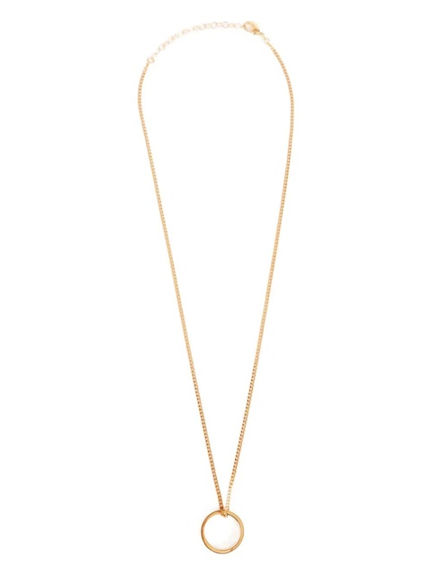 MM6 Maison Margiela logo ring pendant necklace - Gold - zdjęcie produktu nr 1