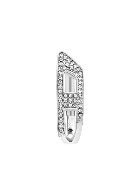 Diesel logo-shape steel earrings - Grey - zdjęcie produktu nr 1