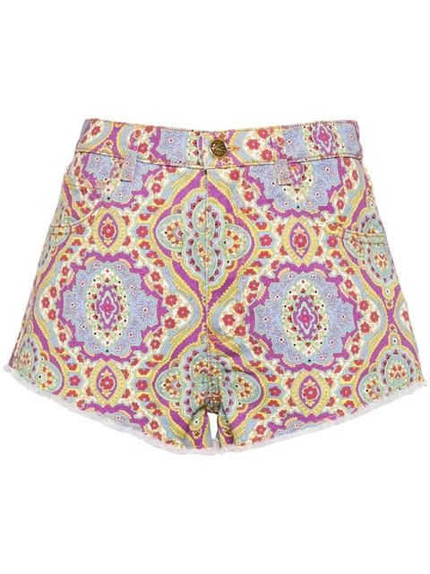 ETRO floral-print denim shorts - Blue - zdjęcie produktu nr 1