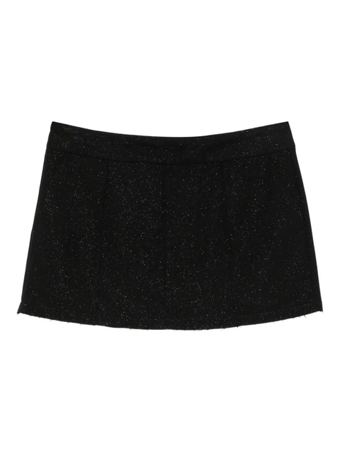 Eleh glitter-trimmed cotton skirt - Black - zdjęcie produktu nr 1