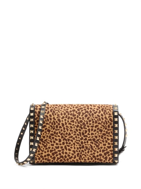 Valentino Garavani small Rockstud animal-print shoulder bag - Brown - zdjęcie produktu nr 2