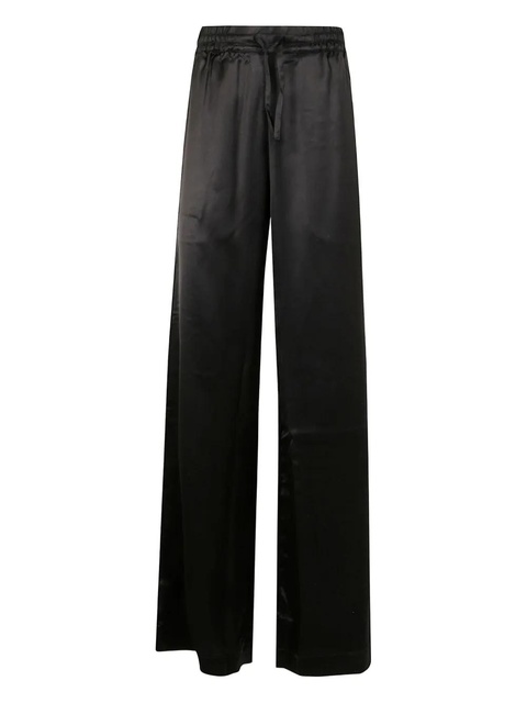 Marine Serre satin trousers - Black - zdjęcie produktu nr 1