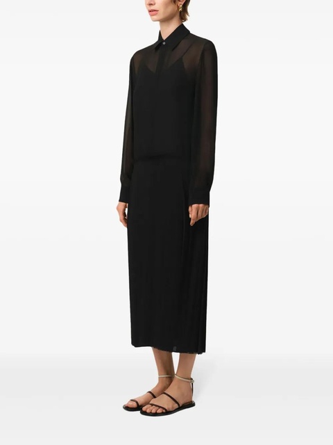 AMI Paris pleated maxi dress - Black - zdjęcie produktu nr 2