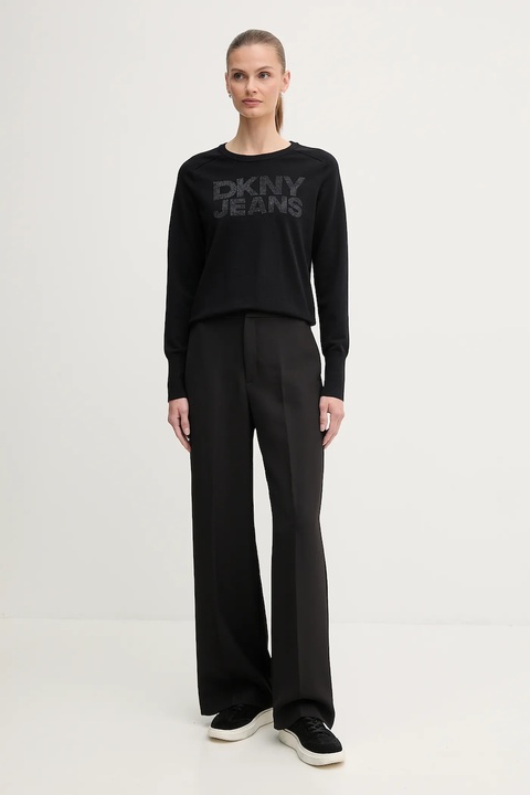 Dkny sweter damski kolor czarny lekki DJ4R0454 - zdjęcie produktu nr 2