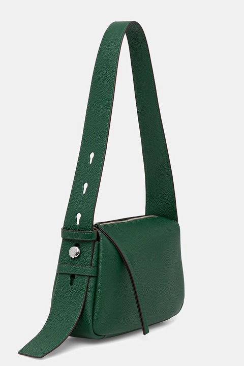 Tory Burch torebka skórzana Romy Small Shoulder kolor zielony 176674.302 - zdjęcie produktu nr 2
