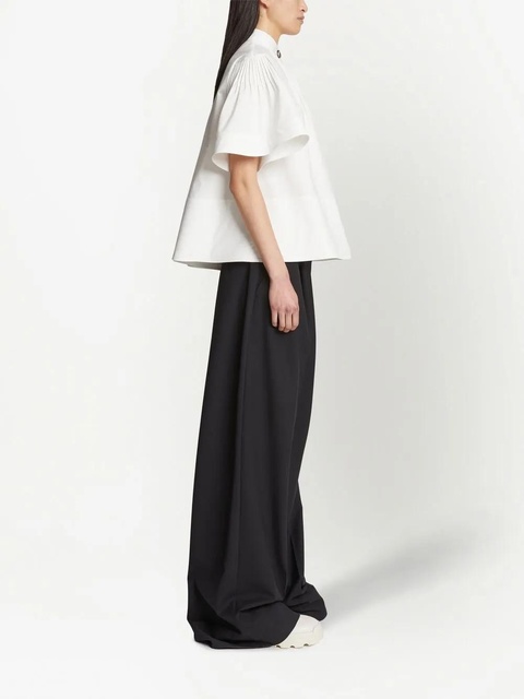 Proenza Schouler pintuck-detail flared blouse - White - zdjęcie produktu nr 2