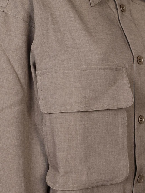 The Frankie Shop double-pocket button-down shirt - Neutrals - zdjęcie produktu nr 2
