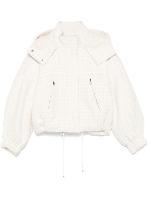Maje tweed puffer jacket - White - zdjęcie produktu nr 1