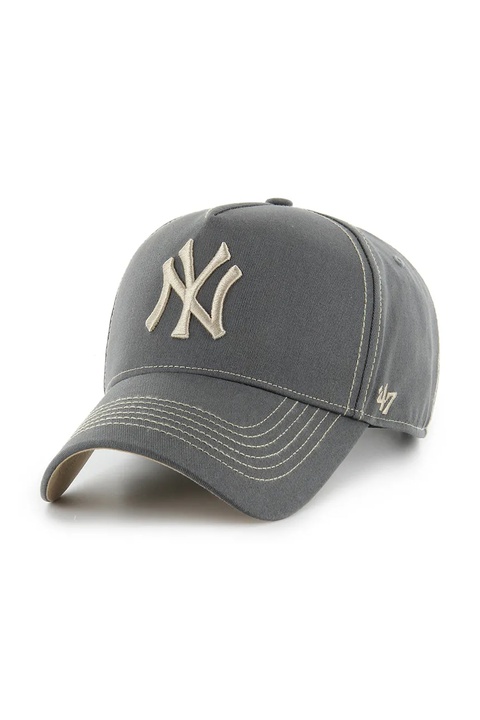 47 brand czapka z daszkiem bawełniana MLB New York Yankees kolor szary B-CONDT17GWS-CC - zdjęcie produktu nr 1