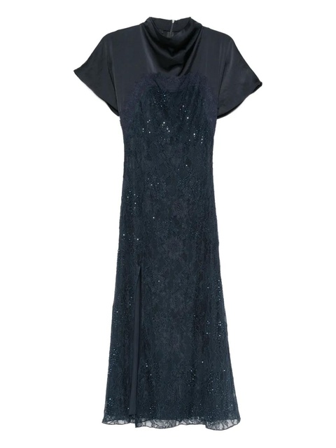 PINKO floral-lace sequin dress - Blue - zdjęcie produktu nr 1