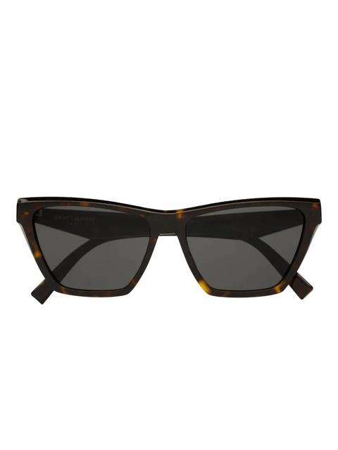 Saint Laurent Eyewear geometric-shape logo sunglasses - Brown - zdjęcie produktu nr 2
