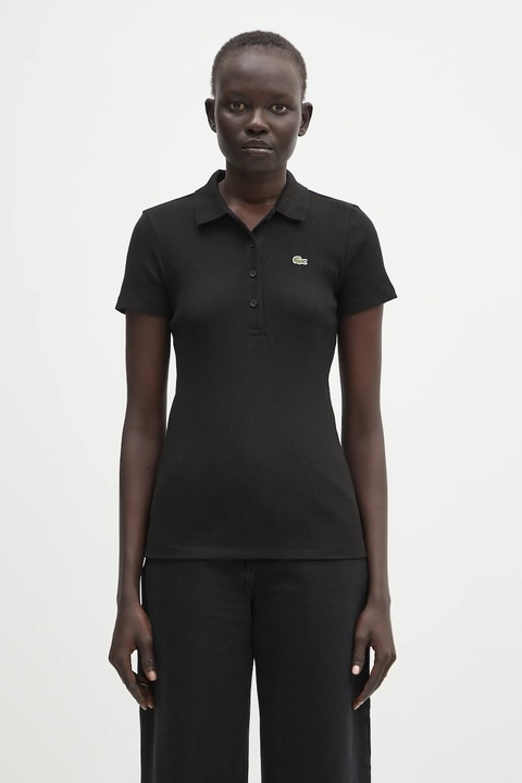 Lacoste polo bawełniane damski kolor czarny DF5377 - zdjęcie produktu nr 1