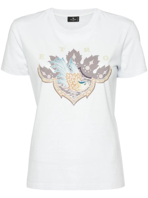 ETRO graphic-print cotton T-shirt - Blue - zdjęcie produktu nr 1