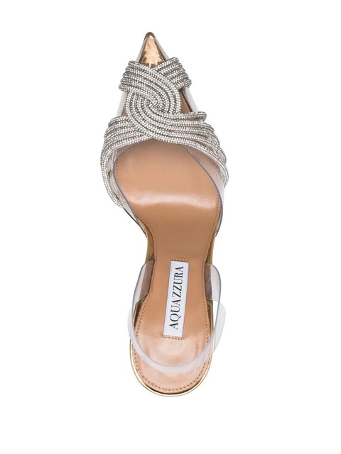 Aquazzura Gatsby 105mm slingback pumps - Gold - zdjęcie produktu nr 2