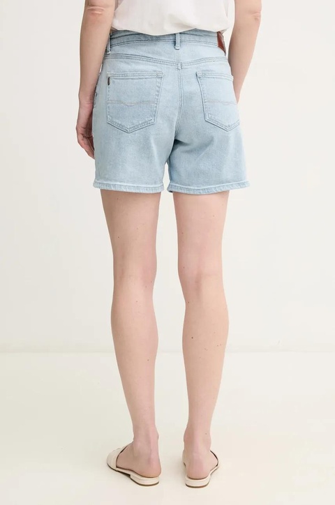 Pepe Jeans szorty jeansowe FITTED SHORT HW MARY damskie kolor niebieski gładkie high waist PL801191PG7 - zdjęcie produktu nr 2