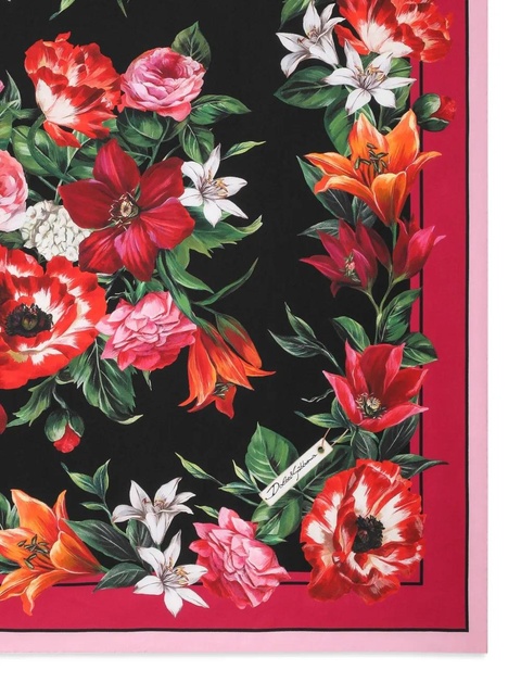 Dolce & Gabbana floral-print scarf - Black - zdjęcie produktu nr 2