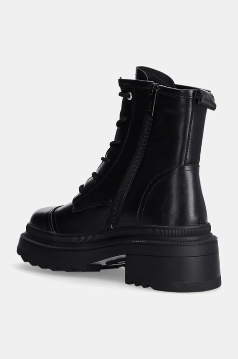 GOE workery skórzane damskie kolor czarny na platformie lekko ocieplone OO2N4115 BLACK - zdjęcie produktu nr 2