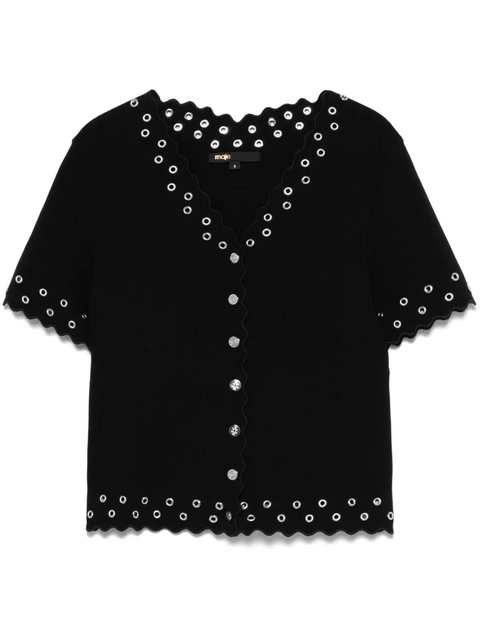 Maje eyelet-embellished shirt - Black - zdjęcie produktu nr 1