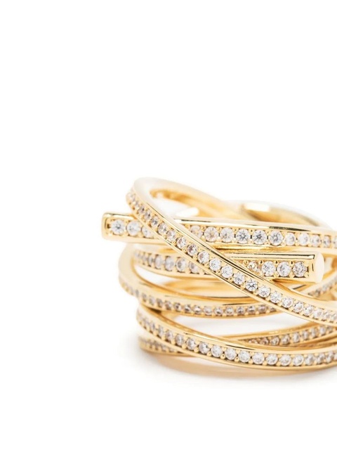 Ferragamo all-over crystal-embellished ring - Gold - zdjęcie produktu nr 2