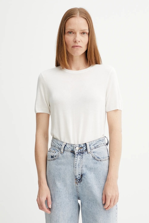 Calvin Klein t-shirt damski kolor beżowy LV044A307G - zdjęcie produktu nr 1