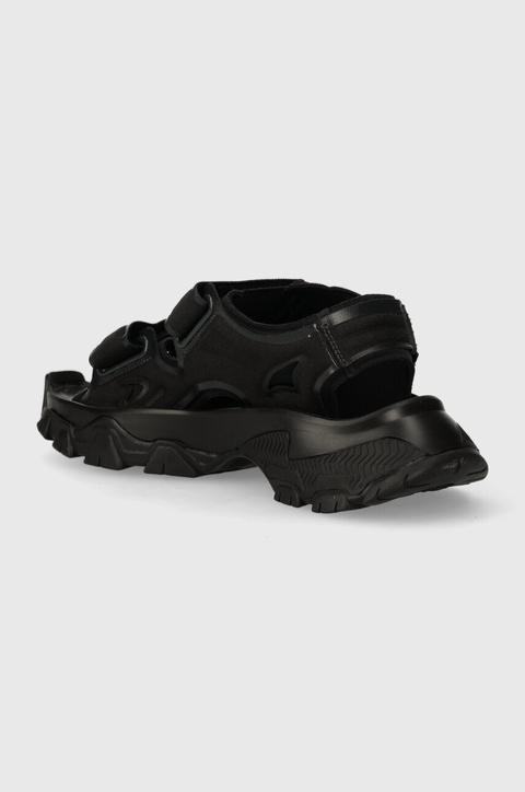 adidas by Stella McCartney sandały Hika Sandal Canvas damskie kolor czarny na platformie IE3540 - zdjęcie produktu nr 2