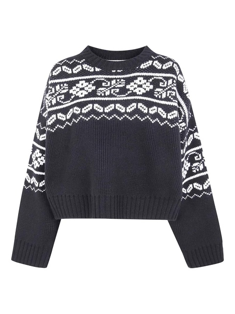Róhe fair-isle sweater - Black - zdjęcie produktu nr 1