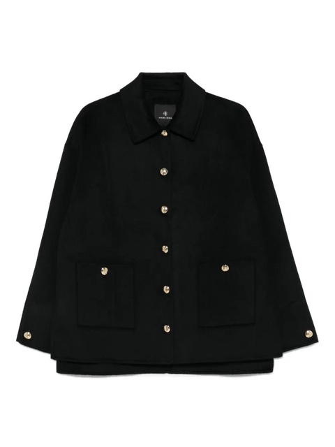 ANINE BING button-fastening patch-pocket jacket - Black - zdjęcie produktu nr 1