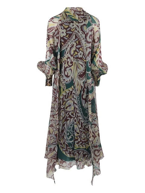 ETRO paisley-print silk dress - Green - zdjęcie produktu nr 1