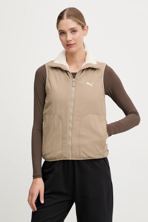 Puma bezrękawnik dwustronny dziecięcy kolor beżowy przejściowy 688388 - zdjęcie produktu nr 1