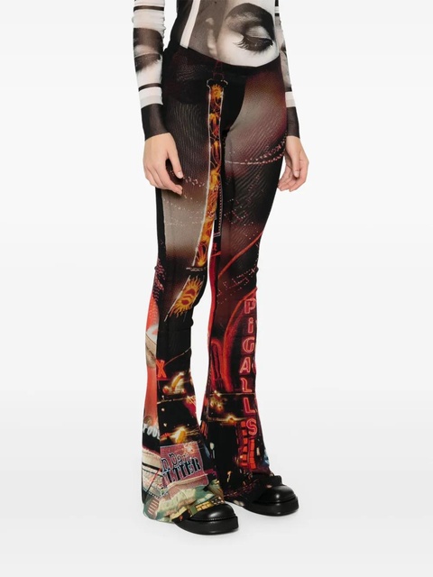 Jean Paul Gaultier Red Pigalle mid-rise flared trousers - Black - zdjęcie produktu nr 2